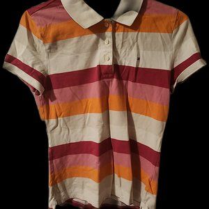 Tommy Hilfiger Women's Shirt - Size M Polo Multicolor Striped